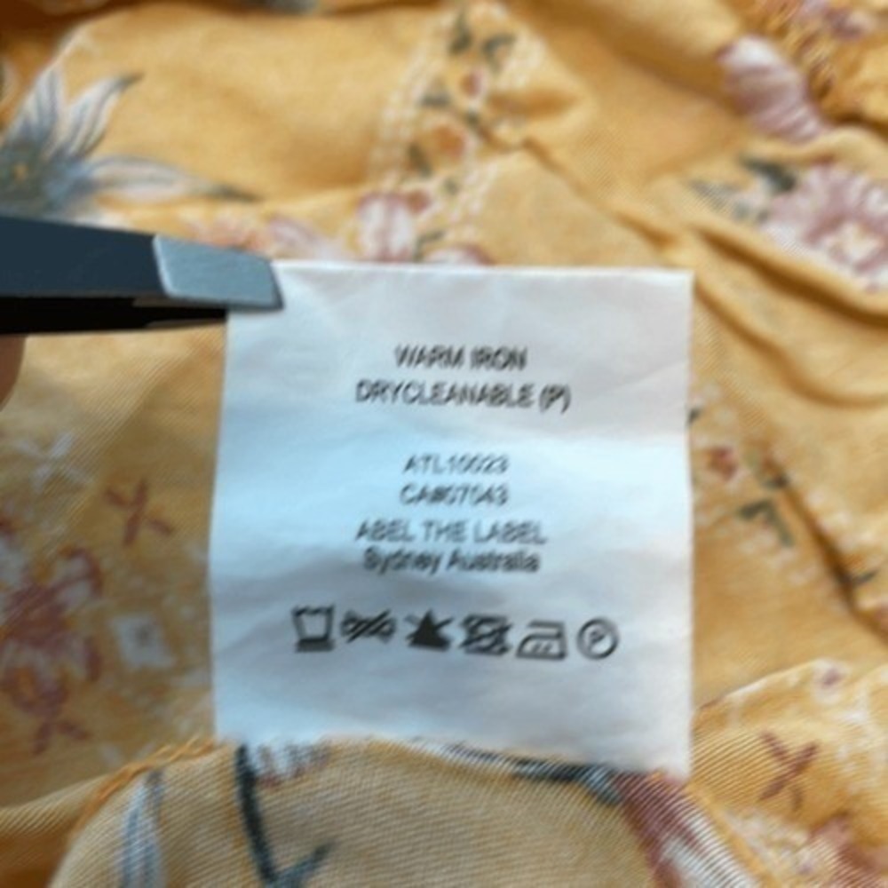 Able the Label Yellow Floral Off The Shoulder Maxi Dress XS - Picture 7 of 7